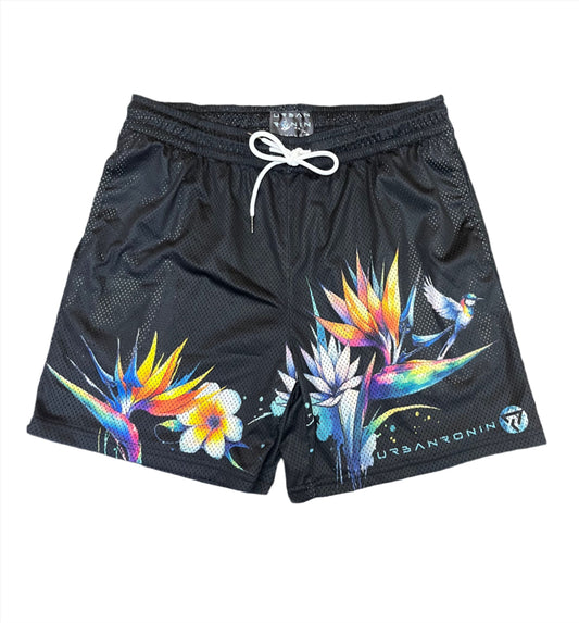 (E) BLACK PARADISE UNISEX SHORTS (PRE-ORDER)