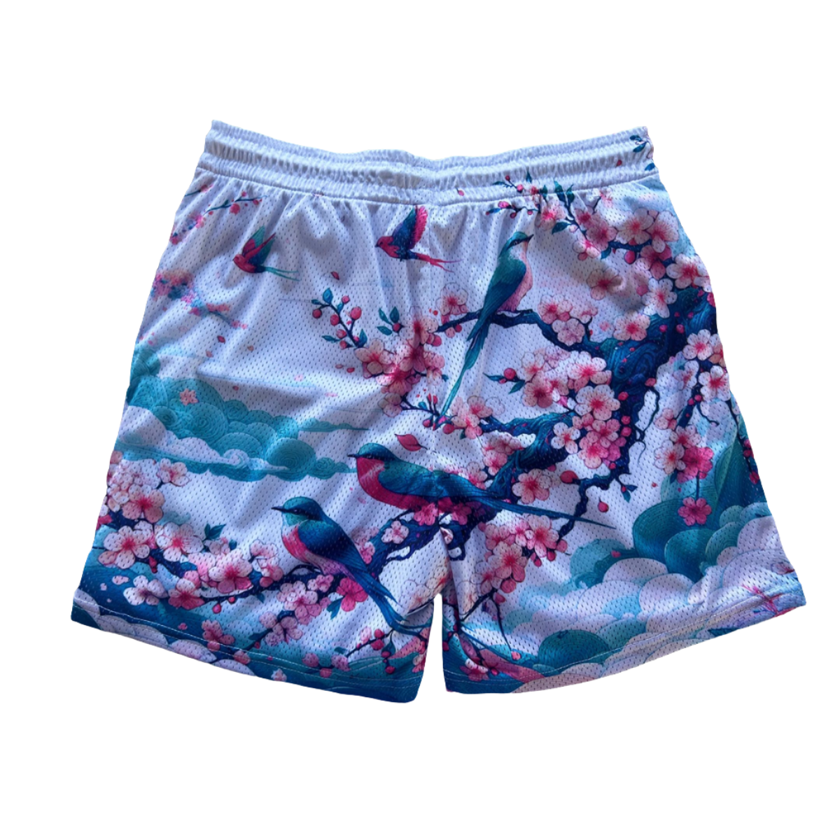 (A) BLUE BIRDS UNISEX SHORTS