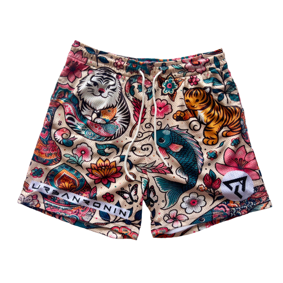 (B) WHITE TORA UNISEX SHORTS