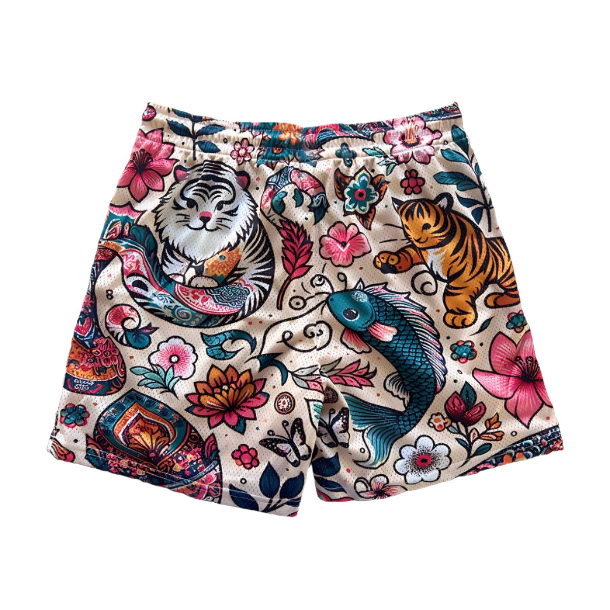 (B) WHITE TORA UNISEX SHORTS